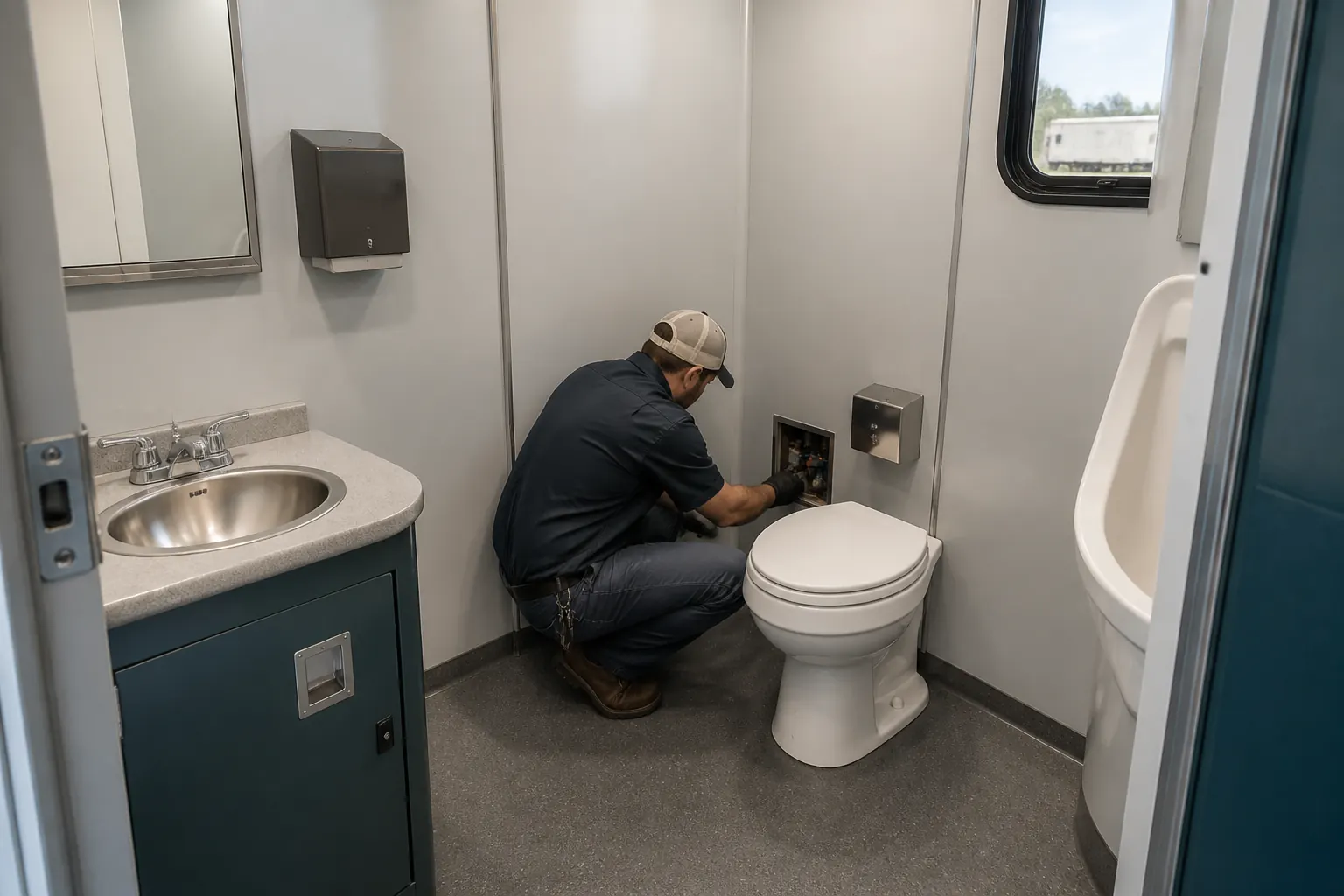 Restroom office trailers