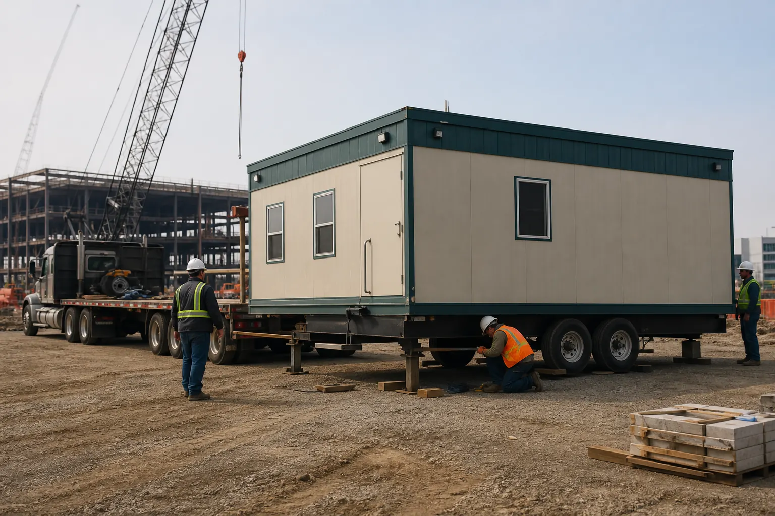 Office trailer versus modular building